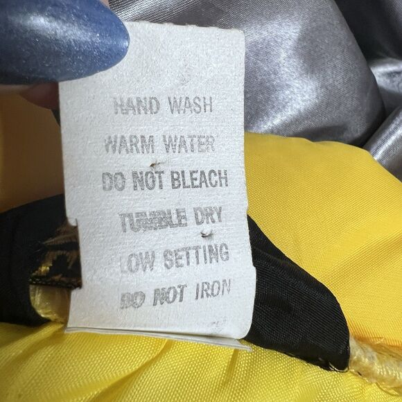 Vintage Swingster Racing Jacket Mens XL Crows Hybrids Yellow 70s Puffer Coat USA - Picture 13 of 16